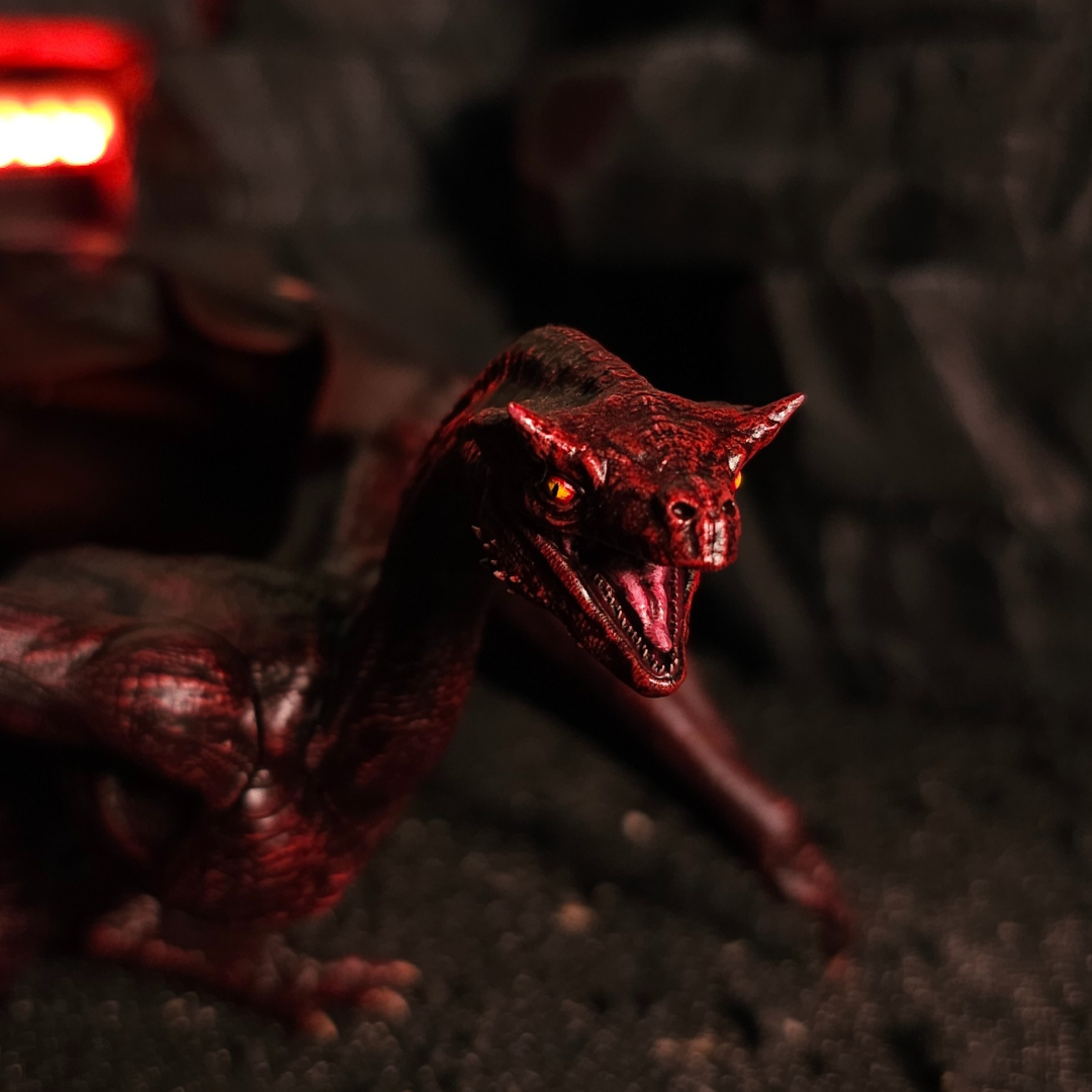 Vue frontale de Bébé Blood Wyrm Caraxes, figurine de collection en impression 3D, univers House of the Dragon