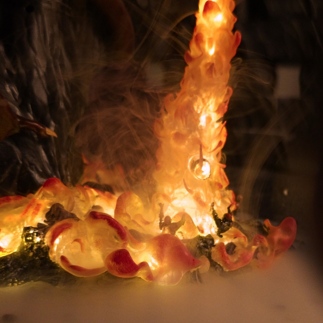 Flamme du dragon Caraxes, figurine peinte à la main, impression 3D, house of the dragon