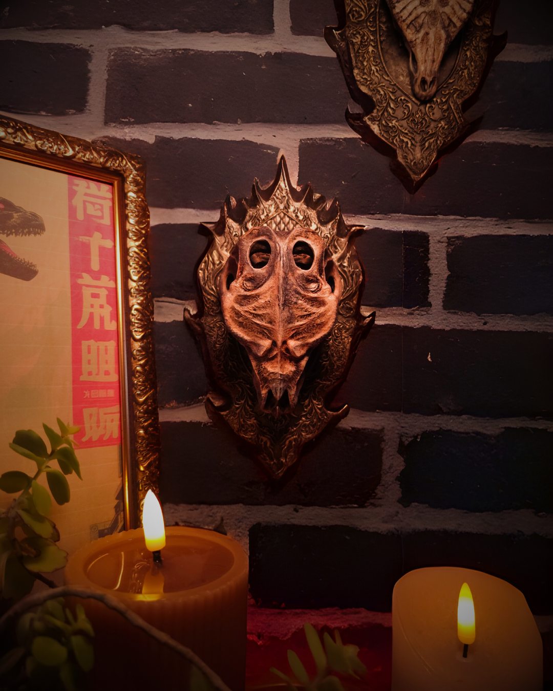 Godzilla dragon skull wall trophy – fantasy wall décor collectible ...
