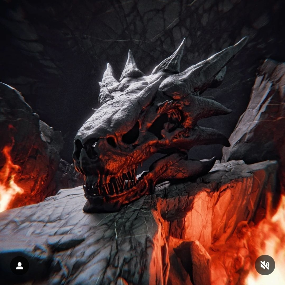 Modéle 3D du crane du dragon balerion