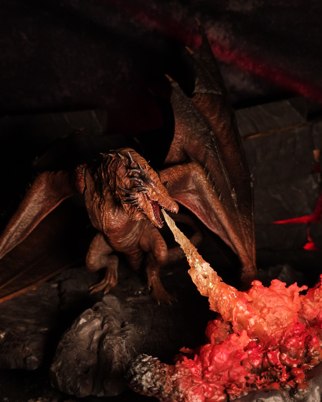 The Bronze Fury rugissant, gros plan sur la tête – Figurine inspirée de House of the Dragon